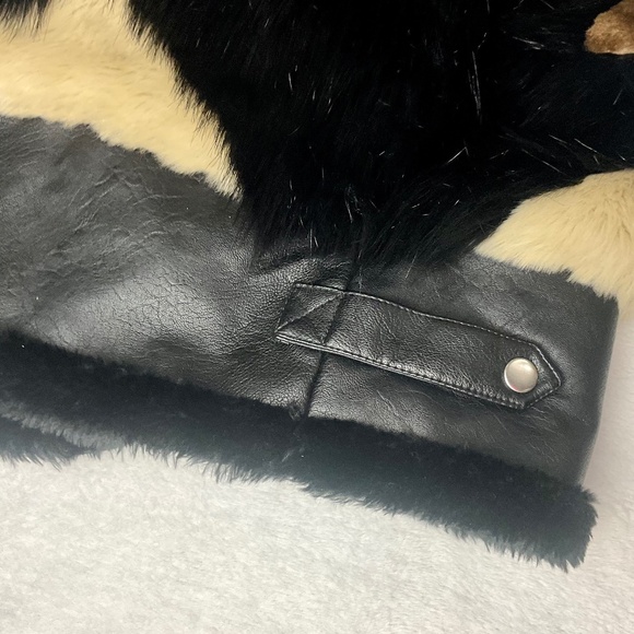 DONNA SALYERS FABULOUS FURS FAUX FUR FULL ZIP MULTICOLORED VEST SIZE XL - Picture 7 of 14